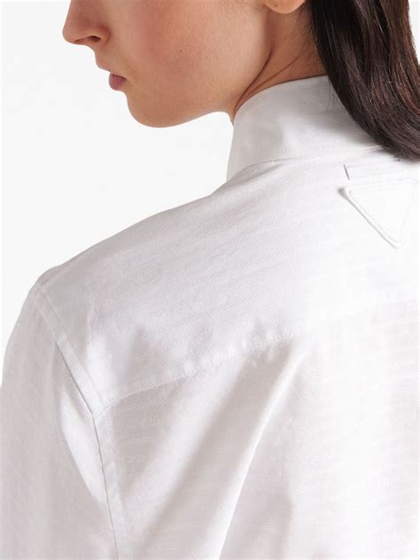 camicia prada maniche lunghe|Nuova collezione di camicie da donna di Prada su Farfetch.